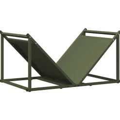 Accessoires Pour Cheminées & Poêles À Bois-vidaXL Portant de bois chauffage 70x43x34,5 cm Vert olive