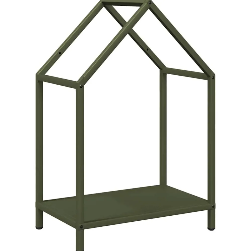 Accessoires Pour Cheminées & Poêles À Bois-vidaXL Portant de bois chauffage 40x25x60 cm Vert olive
