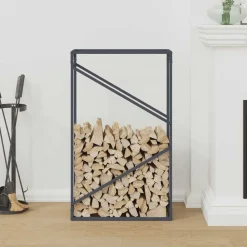 Accessoires Pour Cheminées & Poêles À Bois-vidaXL Portant de bois chauffage 60x25x100 cm Anthracite