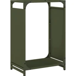 Accessoires Pour Cheminées & Poêles À Bois-vidaXL Portant de bois chauffage 44x28x65 cm Vert olive