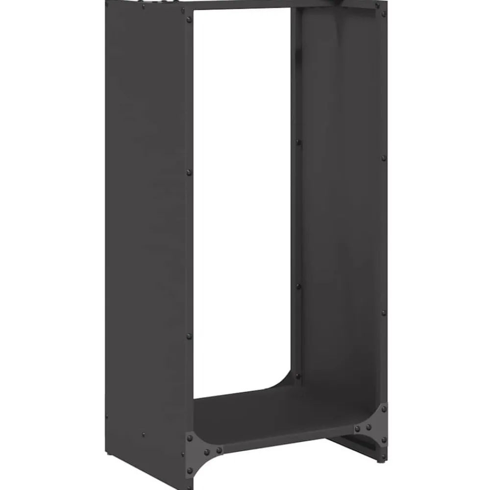 Accessoires Pour Cheminées & Poêles À Bois-vidaXL Portant de bois chauffage 40x30x80 cm Noir