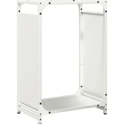 Accessoires Pour Cheminées & Poêles À Bois-vidaXL Portant de bois chauffage 44x28x65 cm Blanc