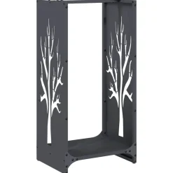 Accessoires Pour Cheminées & Poêles À Bois-vidaXL Portant de bois chauffage 40x30x80 cm Anthracite