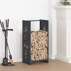 Accessoires Pour Cheminées & Poêles À Bois-vidaXL Portant de bois chauffage 40x30x80 cm Anthracite