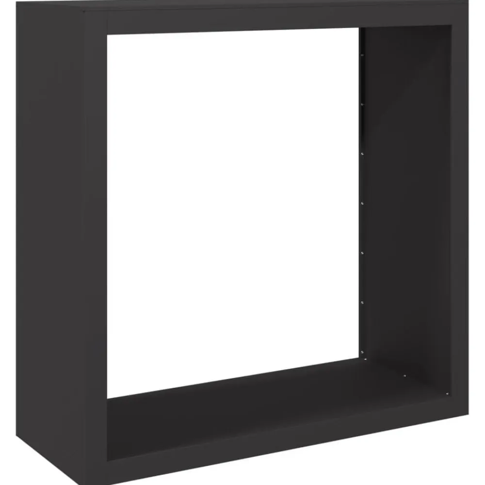 vidaXL Portant de bois de chauffage noir 100x40x100 cm acier