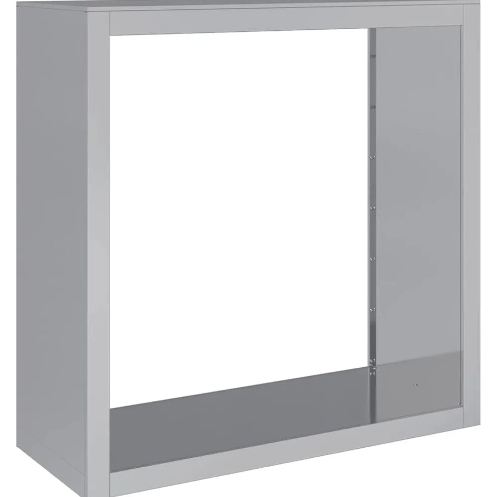Accessoires Pour Cheminées & Poêles À Bois-vidaXL Portant de bois de chauffage 100x40x100 cm acier galvanisé Acier galvanisé/Gris