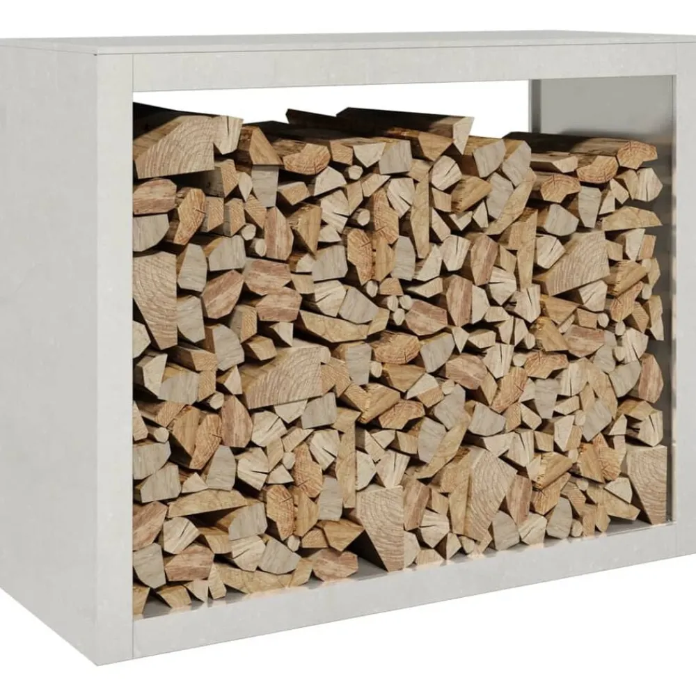Accessoires Pour Cheminées & Poêles À Bois-vidaXL Portant de bois de chauffage 100x40x80 cm acier inoxydable Acier inoxydable/Gris clair