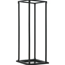 vidaXL Portant de bois de chauffage avec base Noir 37x37x113 cm Acier