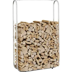 vidaXL Portant de bois de chauffage 100x25x150 cm acier galvanisé