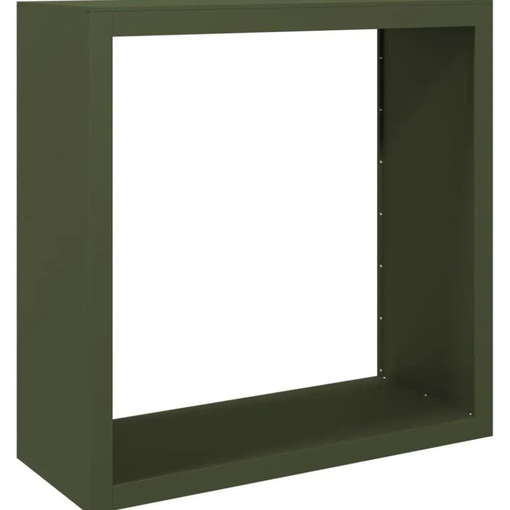 vidaXL Portant de bois de chauffage vert 100x40x100 cm acier