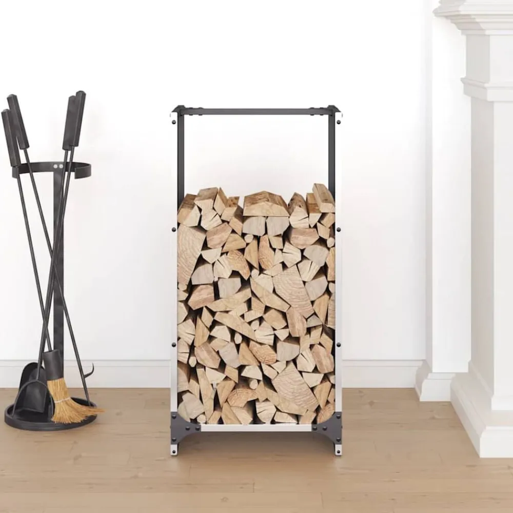 Accessoires Pour Cheminées & Poêles À Bois-vidaXL Portant de bois de chauffage 40x30x80 cm Acier inoxydable