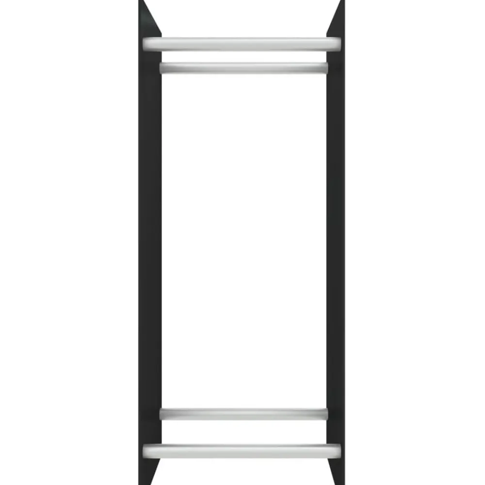 Accessoires Pour Cheminées & Poêles À Bois-vidaXL Portant de bois de chauffage 40x35x100 cm Verre trempé Noir