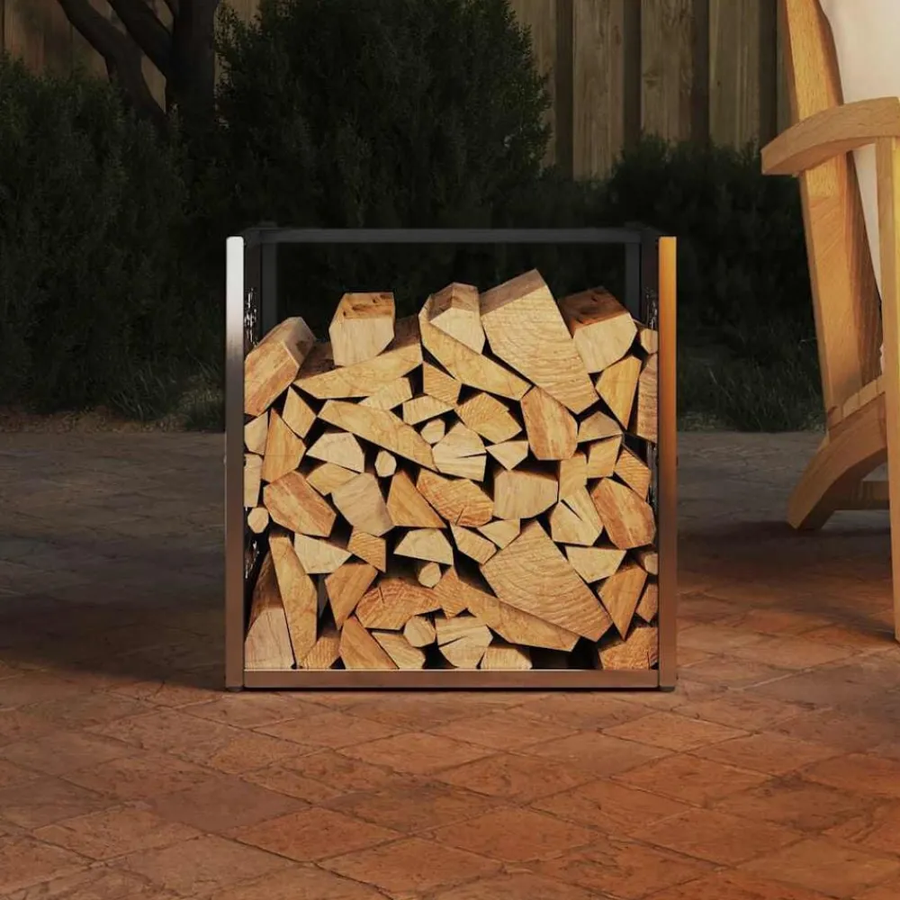 vidaXL Portant de bois de chauffage 40x40x40 cm