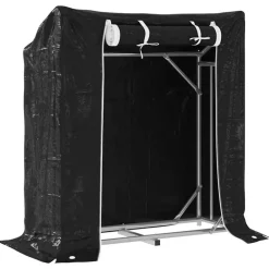 Accessoires Pour Cheminées & Poêles À Bois-vidaXL Portant de bois de chauffage et housse de pluie acier galvanisé