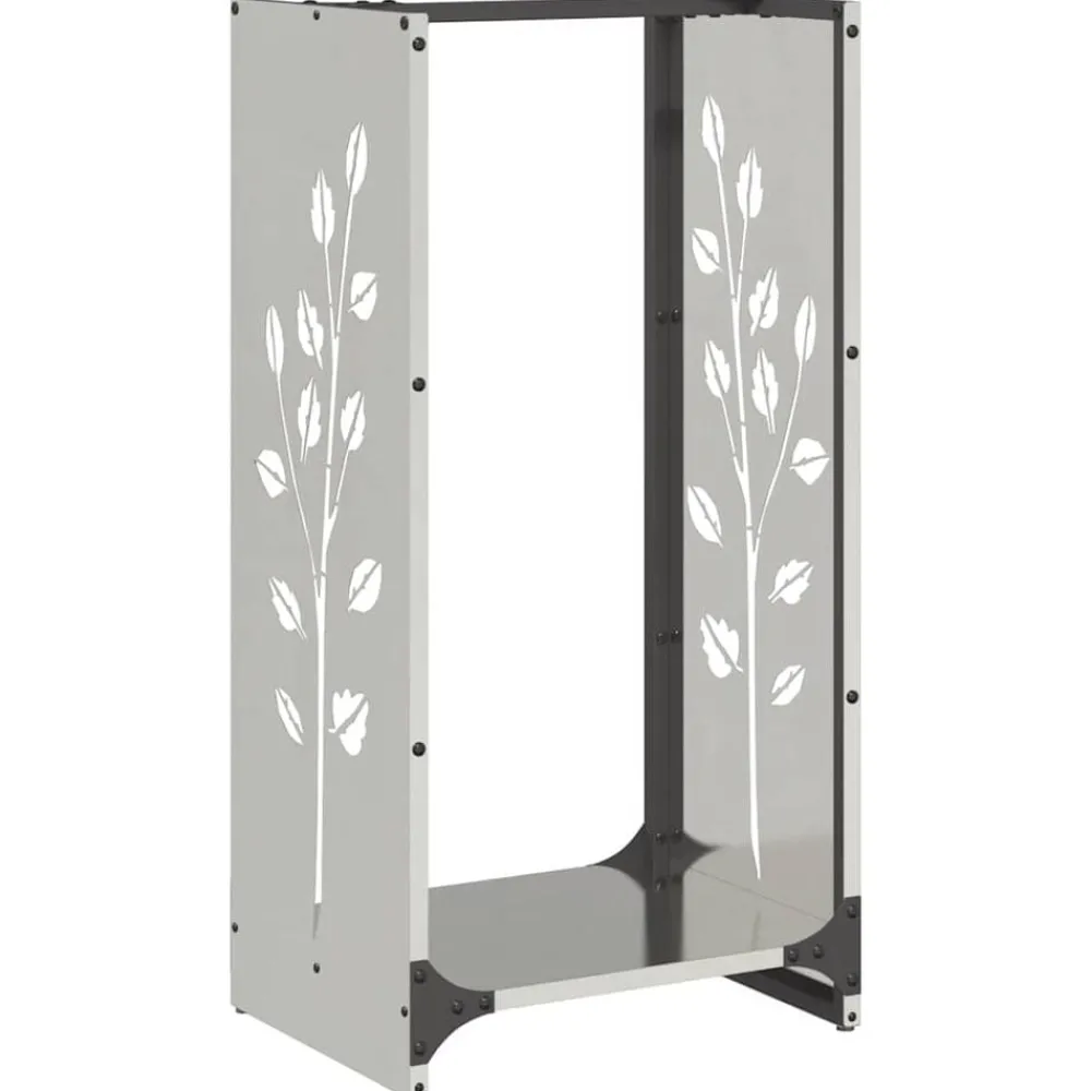 Accessoires Pour Cheminées & Poêles À Bois-vidaXL Portant de bois de chauffage 40x30x80 cm Acier inoxydable