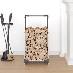Accessoires Pour Cheminées & Poêles À Bois-vidaXL Portant de bois de chauffage 40x30x80 cm Acier inoxydable