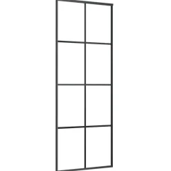 vidaXL Porte coulissante 76x205 cm Verre ESG et aluminium