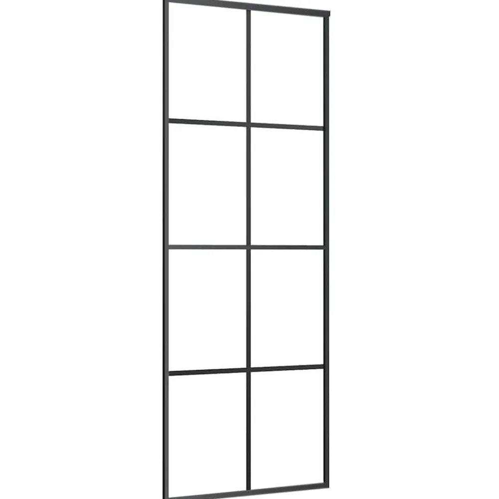 vidaXL Porte coulissante 76x205 cm Verre ESG et aluminium