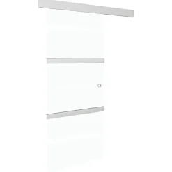 Matériaux De Construction-vidaXL Porte coulissante Verre ESG et aluminium 90x212 cm Argenté