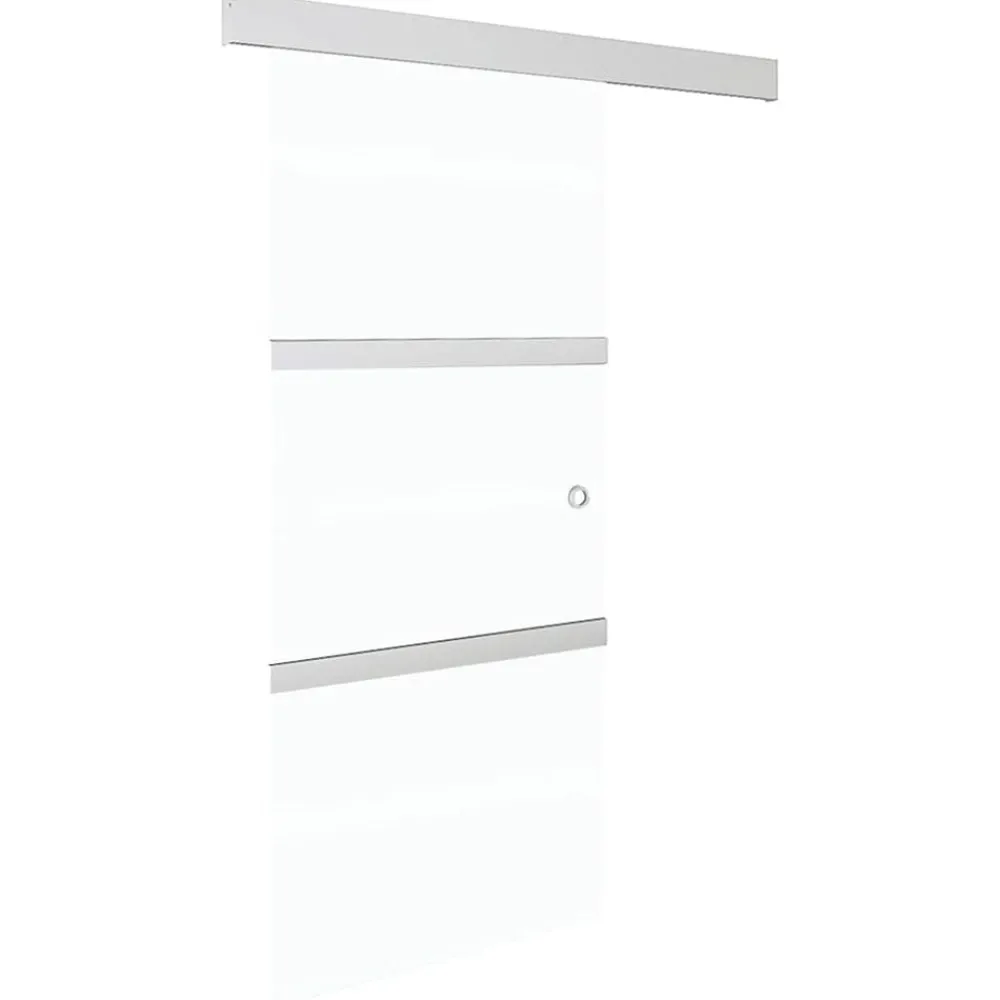Matériaux De Construction-vidaXL Porte coulissante Verre ESG et aluminium 90x212 cm Argenté