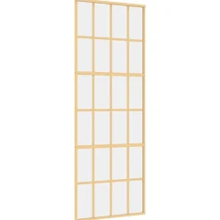 Matériaux De Construction-vidaXL Porte coulissante 76x205 cm verre ESG clair et aluminium Doré