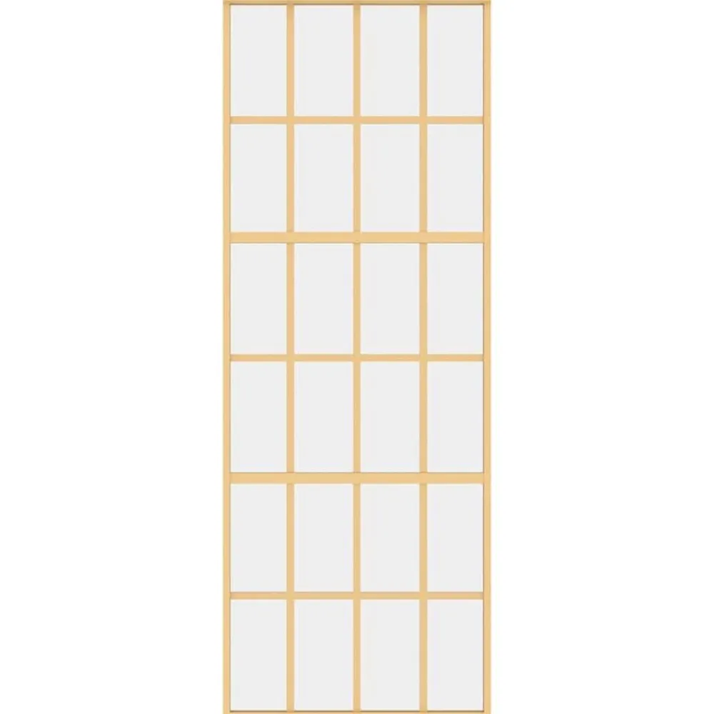Matériaux De Construction-vidaXL Porte coulissante 76x205 cm verre ESG clair et aluminium Doré