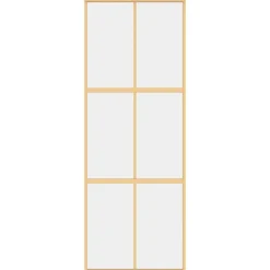 Matériaux De Construction-vidaXL Porte coulissante 76x205 cm verre ESG clair et aluminium Doré