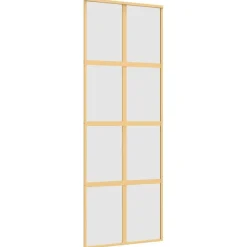 vidaXL Porte coulissante 76x205 cm verre ESG dépoli et aluminium