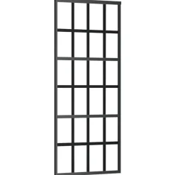 Matériaux De Construction-vidaXL Porte coulissante Verre ESG et aluminium 76x205 cm Noir