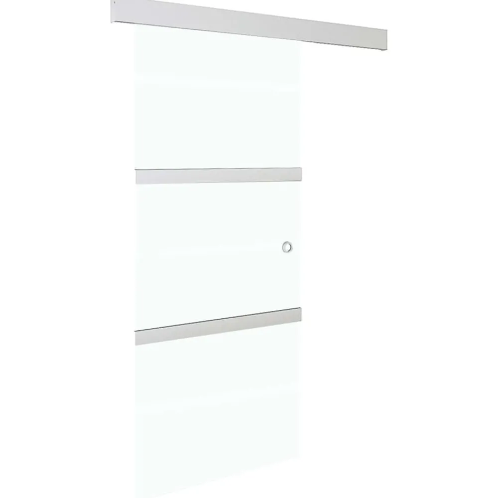 Matériaux De Construction-vidaXL Porte coulissante à butées Verre ESG et aluminium 76x205 cm