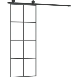 vidaXL Porte coulissante avec kit de quincaillerie 76x205 cm Verre ESG