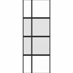 vidaXL Porte coulissante 76x205 cm verre trempé aluminium