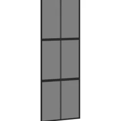 vidaXL Porte coulissante 76x205 cm verre trempé aluminium