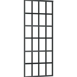 vidaXL Porte coulissante et quincaillerie Verre ESG/Aluminium 76x205cm