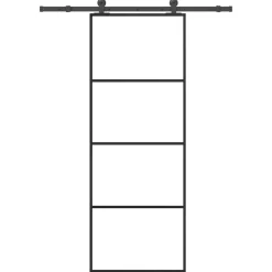 vidaXL Porte coulissante avec kit de quincaillerie 76x205 cm Verre ESG
