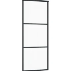 vidaXL Porte coulissante et quincaillerie ESG Verre/Aluminium 76x205cm