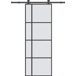 vidaXL Porte coulissante avec kit de quincaillerie 76x205 cm Verre ESG