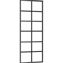 vidaXL Porte coulissante et quincaillerie Verre ESG/Aluminium 76x205cm