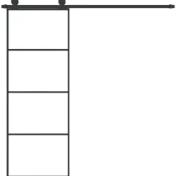 Matériaux De Construction-vidaXL Porte coulissante avec kit de quincaillerie 76x205 cm Verre ESG
