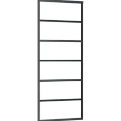 Matériaux De Construction-vidaXL Porte coulissante Verre ESG et aluminium 76x205 cm Noir