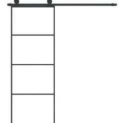 vidaXL Porte coulissante avec kit de quincaillerie 76x205 cm Verre ESG