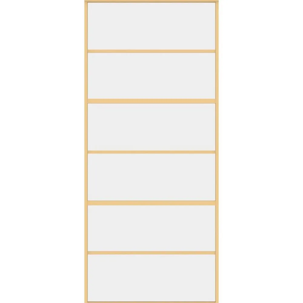 Matériaux De Construction-vidaXL Porte coulissante 90x205 cm verre ESG clair et aluminium Doré