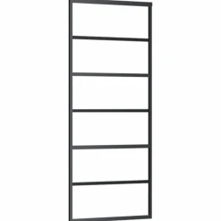 Matériaux De Construction-vidaXL Porte coulissante et quincaillerie Verre ESG/Aluminium 76x205cm