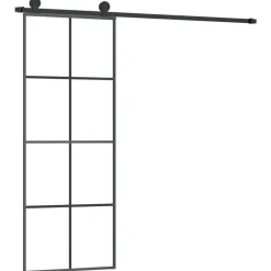 Matériaux De Construction-vidaXL Porte coulissante avec kit de quincaillerie 76x205 cm Verre ESG