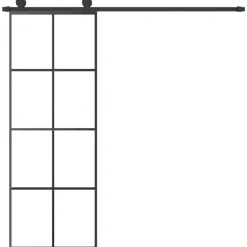 Matériaux De Construction-vidaXL Porte coulissante avec kit de quincaillerie 76x205 cm Verre ESG