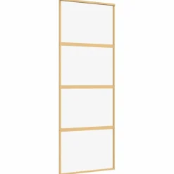 vidaXL Porte coulissante 76x205 cm verre ESG clair et aluminium