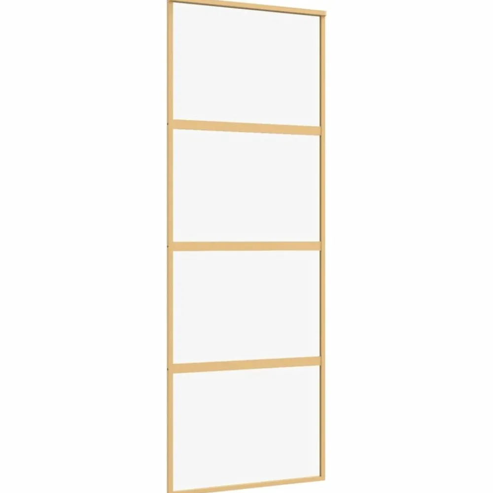 vidaXL Porte coulissante 76x205 cm verre ESG clair et aluminium