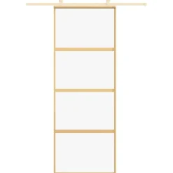 vidaXL Porte coulissante 76x205 cm verre ESG clair et aluminium