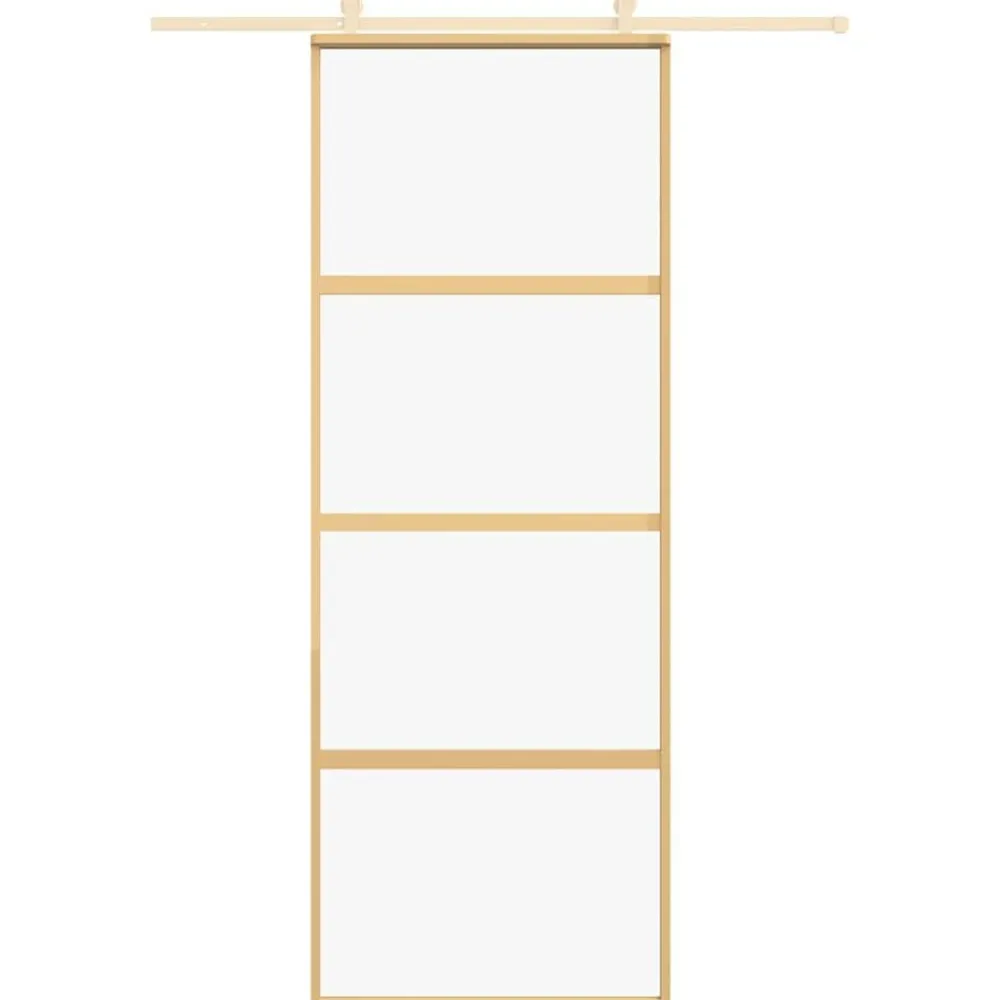 vidaXL Porte coulissante 76x205 cm verre ESG clair et aluminium