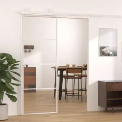 vidaXL Porte coulissante Verre ESG et aluminium 76x205 cm